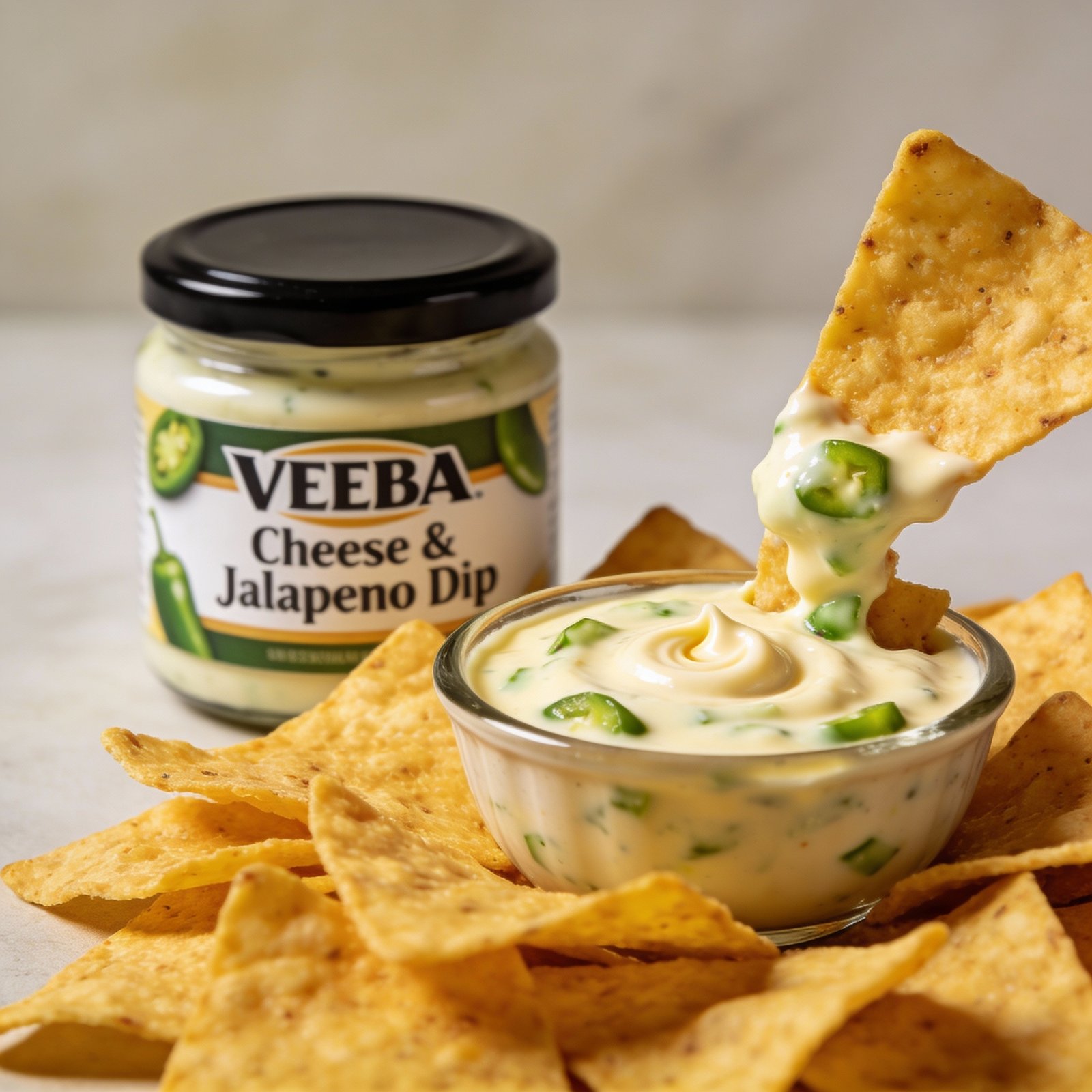Veeba Cheese and Jalapeno Dip 1KG - Image 3